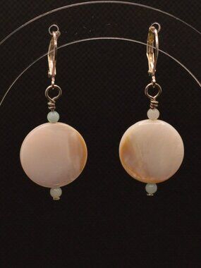Shell And Stone Sterling Earrings